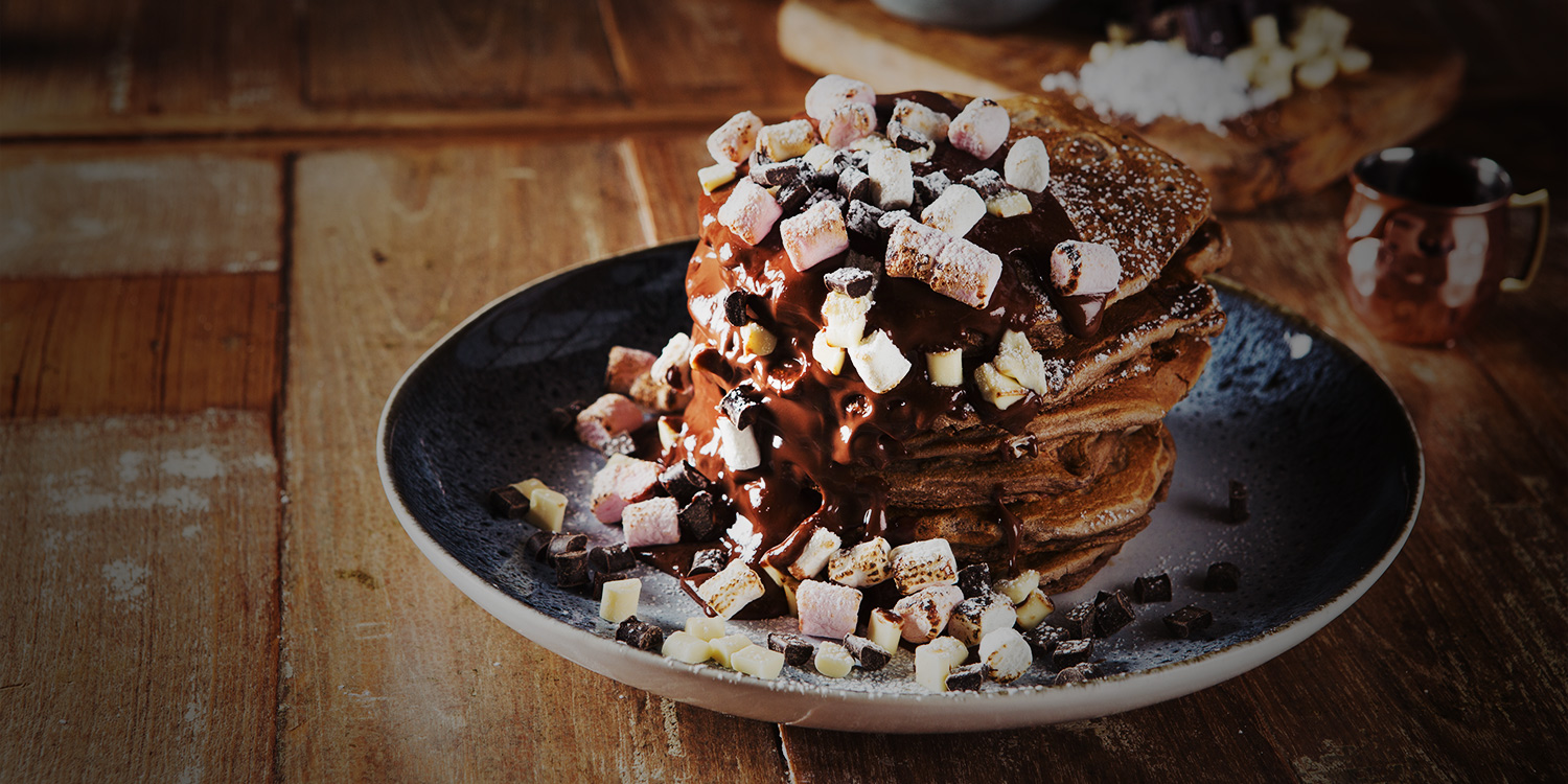Chocolate and Marshmallow Pancakes